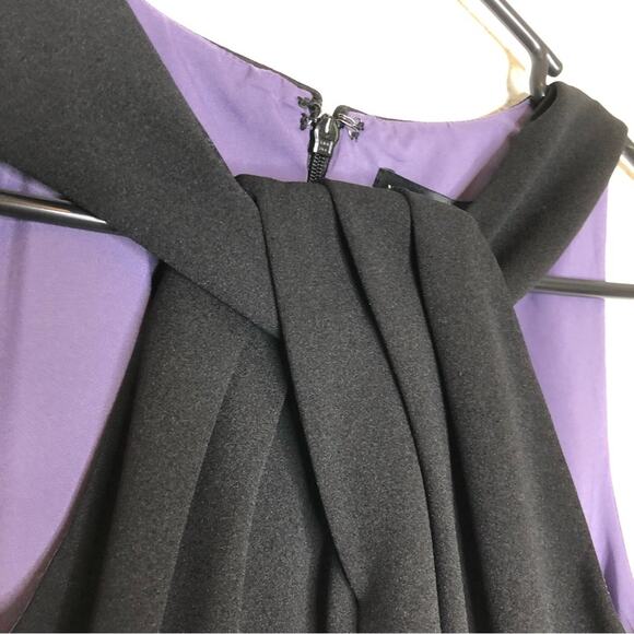 WHBM black twisted collar houndstooth skirt sleeveless sheath dress size 2 NWT - Picture 8 of 15